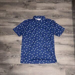 Snake Eyes Polo Shirt Performance‎ Golf Wicking Golf Cart Print Mens Size L